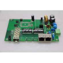 Tablero de PCB / placas de pcb en blanco interruptor de POE industrial Puerto Gigabit de 2 poe con 1 puerto sfp